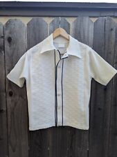 Vintage 50s 60s Shirt Lot of 3 Knit Polyester Short Sleeve Small Mens Rat Pack picture