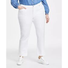 LEVI'S Women’s Plus Size Classic Straight Leg Jeans White NWT picture