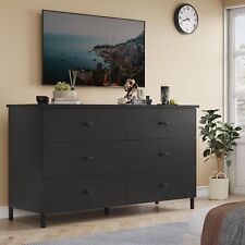 6 Drawers Double Dresser, Large Capacity Storage Chest of Drawers for Bedroom picture