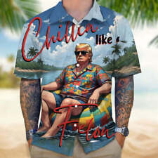 Chillin' Like A Felon Trump Summer 2024 Pro Trump Tropical Hawaiian Shirt picture