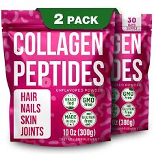2 Pack Collagen Peptides Powder for Women Collagen Protein Types I &III 10oz picture