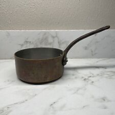 Vintage Baumalu Copper Sauce Pot Pan Cast Iron Handle Made in France 4.75 x 2.25 picture