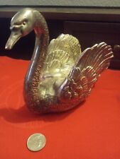 Vintage Early 20th Century French Silverplated Bronze Swan picture