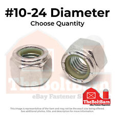 #10-24 Stainless Steel Nylon Insert Hex Nuts (Choose Qty) picture