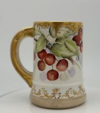 T&V Limoges France Hand-Painted Cherries & Gold Porcelain Mug picture