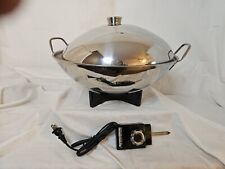 Vintage Farberware Electric Wok Fry Pan Stainless Steel *Tested* picture