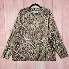 Ducks Unlimited Long Sleeve Shirt Sz 2XL Performe Camo Mossy Oak Grass Hunting  picture