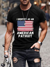 I Identify As An American Patriot Vintage American Flag Tshirt Men picture