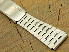 Vintage NOS Unused Watch Band Deployment Clasp Stainless Steel 19mm Timex Men's picture