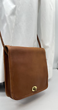 Vintage Coach 9620 British Tan Leather Compact Pouch Crossbody Shoulder Bag picture