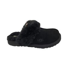 UGG Kid's Cozy II Black Suede Slippers Scuffs 1019065K picture