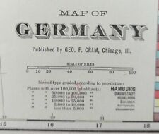 Vintage 1902 GERMANY Map 22