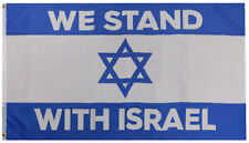 3X5 We Stand With Israel Premium 100D 3'x5' Woven Polyester Nylon Flag Banner picture