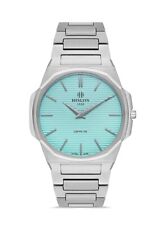 Hislon Men's Watch Ultra Slim Sapphire Glass New Collection Turquoise Blue Dial picture