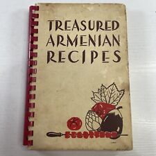 RARE 1940s Vintage Cookbook English Treasured Armenian Recipes Kitchen Armenia picture