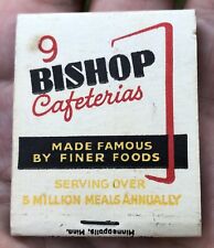 Vintage Bishop Cafeterias Matchbook Omaha Des Moines Cedar Rapids Matches picture