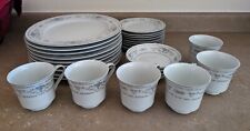 Vintage Wade Fine Porcelain China Diane Japan 28 Piece Set Cups, Saucers, Plates picture