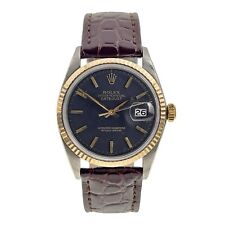 Rolex Datejust Steel & Gold Black Dial 36mm Automatic Men’s Watch 1601  picture