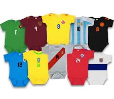 South & North America soccer jersey inspired baby bodysuits - Multiple Countries picture