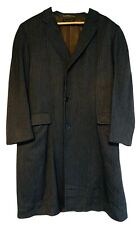 *VTG* Abercrombie & Fitch 1950's Men's Black/Dark Gray Wool Trench Overcoat; 41 picture