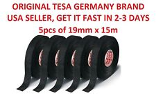 5 x Tesa Original Isoband 51608 15m X 19mm Adhesive Wiring Loom Cloth Tape  NEW  picture