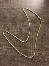 Men's 14k Gold Stamped Rope Chain 24 Inches 