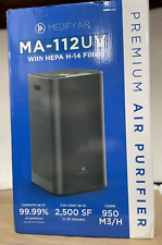 Medify MA-112-UV Air Purifier True HEPA H14 Filter + UV Light, BLACK, NEVER USED picture