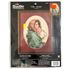 Bucilla Cross Stitch Kit Vintage 2002 Mother and Child 43199 Counted Sealed NOS picture