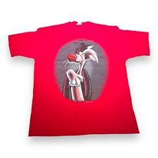 Vintage 1994 Warner Bros Looney Tunes Sylvester Portrait T-Shirt Men's XL Red picture