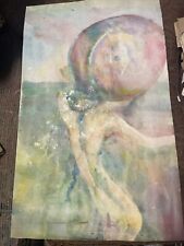 Large Vintage Absyract Watercolor  picture