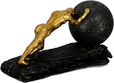 Heavy Ball Sculpture Struggler Statue Modern Resin Decor,Sportsman Figurine Gift picture