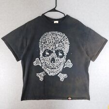 Dickies Skull Shirt Adult Extra Large Faded Distressed Black 90s Vintage RARE picture