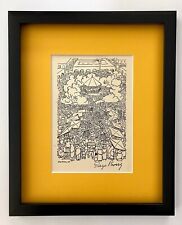 DIEGO RIVERA ORIGINAL 1938 SIGNED  GRAVURE MATTED AND FRAMED  picture