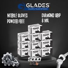 GLADES™ Black Nitrile Gloves 8mil Heavy Duty Industrial Powder Free 5,000 PCS picture
