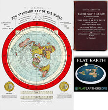 Flat Earth Map - Gleason's New Standard Map Of The World - Large 24