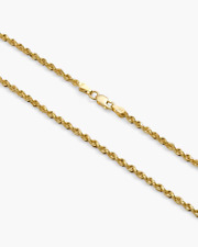 10K Solid Yellow Gold Rope Chain 16