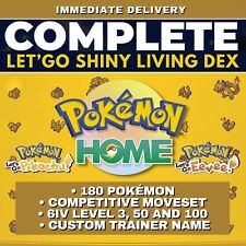 Pokemon Let’s Go Pikachu Eevee Complete Shiny Living Dex HOME Pokedex Lets 6IV picture