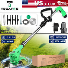 Tegatok 12V Cordless Grass String Trimmer Cutter Electric Weed Eater Lawn Edger picture