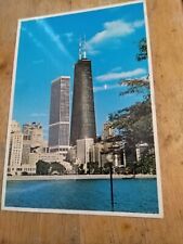 Chicago IL-Illinois, Skyline Sears Building John Hancock Center Vintage Postcard picture