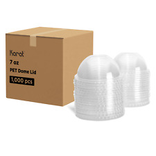Karat PET Clear Dome Lid for 7oz PET Cup (74mm) - 1,000 pcs, C-KDL74 picture