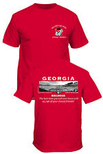 Georgia Bulldogs Men's Red 2 Sided Friends Stadium Short Sleeve T Shirt picture