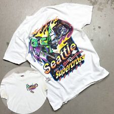 Vintage 1998 Seattle Supercross T-Shirt Cotton Unisex Size S-3XL picture