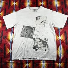 Vintage Andazia MC Escher Tee T-Shirt AOP Abstract Art Size Medium Fish White picture