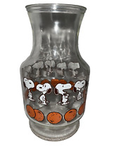 VTG Snoopy Orange Juice Carafe Decanter Glass Anchor Hocking 1958 No Lid picture