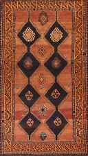 Vintage Tribal Rust Geometric Lori Area Rug 4'x8' Wool Hand-made Nomadic Carpet picture