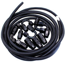 -8AN AN-8 AN8 Fitting 11MM Steel Nylon Braided Fuel Oil Hose Line 5 Metre Kit picture