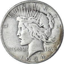 1934 S Peace Silver Dollar Very Good VG See Pics E713 picture