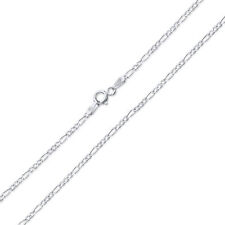 Thin 1.2mm Solid .925 Sterling Silver Figaro Link Chain Necklace 14 Inch picture