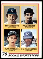 1978 Topps #707 Paul Molitor Alan Trammell Rookie MIlwaukee Brewers Tigers RC NM picture