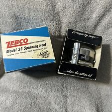Vintage 1969-71 Zebco Spinner Model 33 • Metal Foot • USA • With Box & Paperwork picture